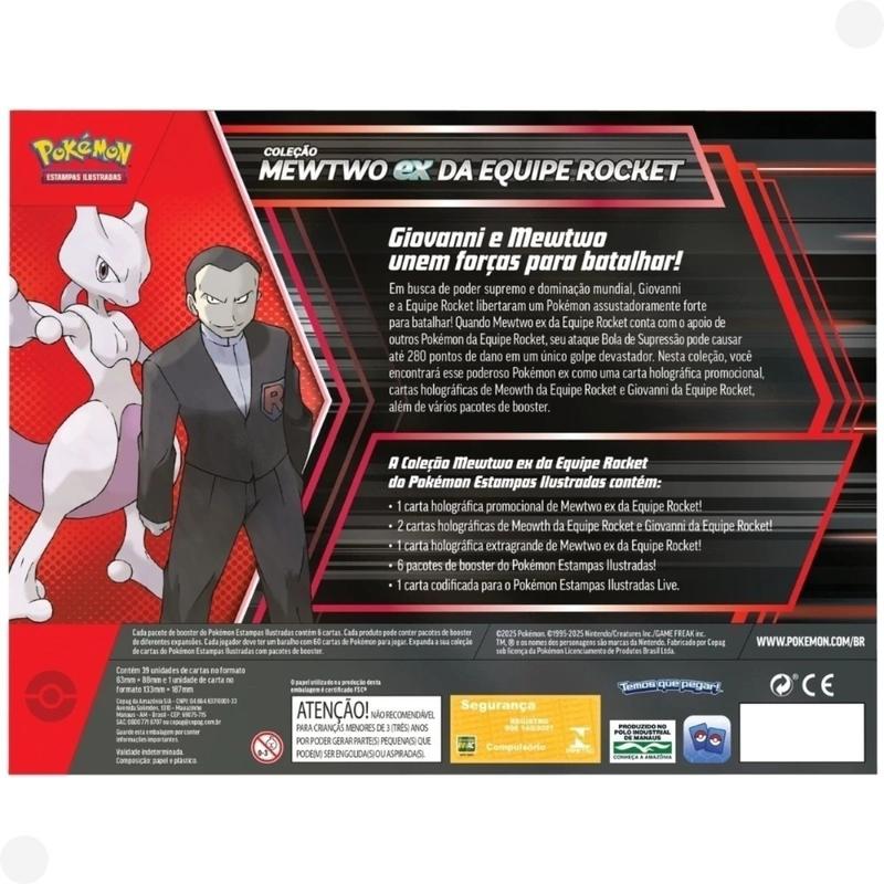 Box Pokémon Coleção Mewtwo Ex Da Equipe Rocket Português - Copag